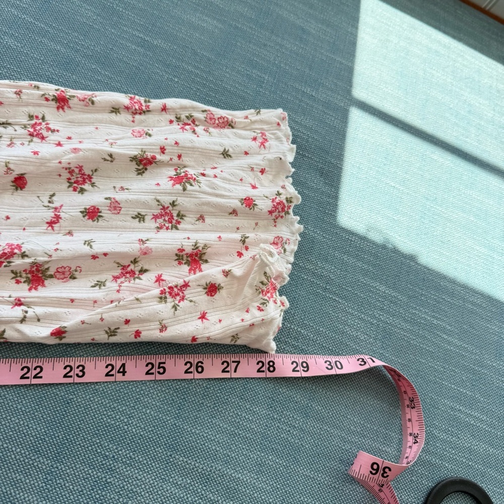 Joie Pajama Set Cropped Top 100% Organic Cotton - Picture 13 of 15